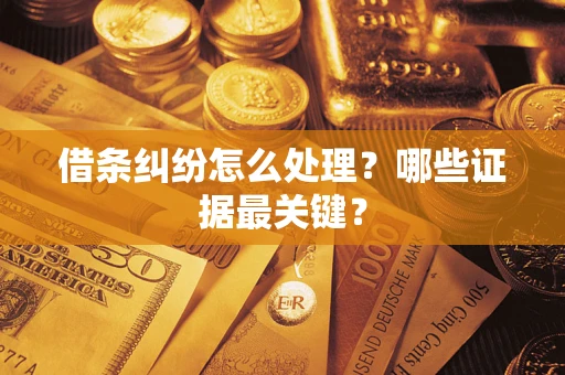 武汉借条纠纷怎么处理？哪些证据最关键？