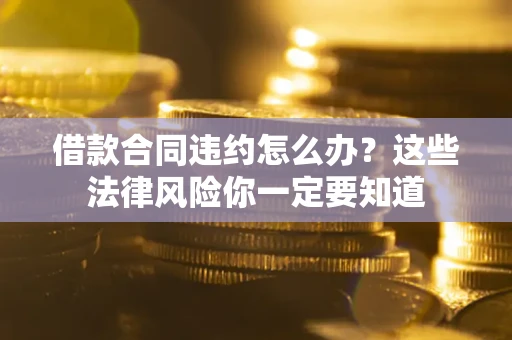 武汉借款合同违约怎么办？这些法律风险你一定要知道