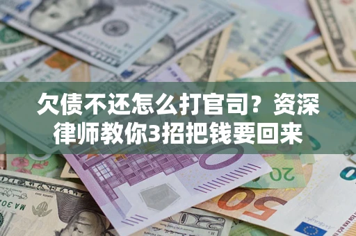 武汉欠债不还怎么打官司？资深律师教你3招把钱要回来