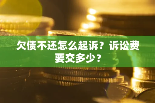 武汉欠债不还怎么起诉？诉讼费要交多少？