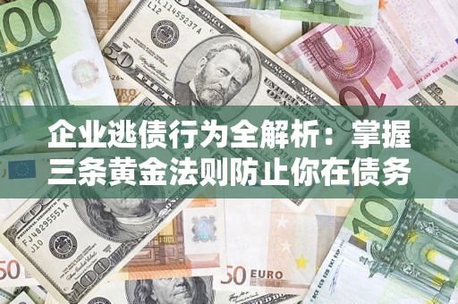 武汉企业逃债行为全解析：掌握三条黄金法则防止你在债务乱局中“踩雷”