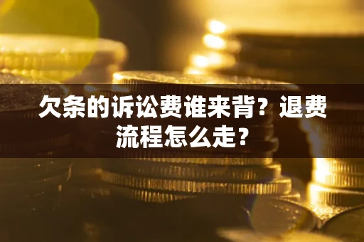 武汉欠条的诉讼费谁来背？退费流程怎么走？